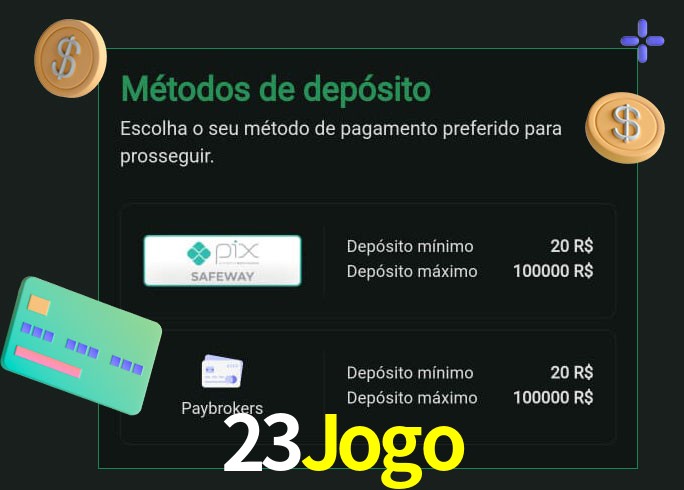 O cassino 23Jogo oferece uma grande variedade de métodos de pagamento